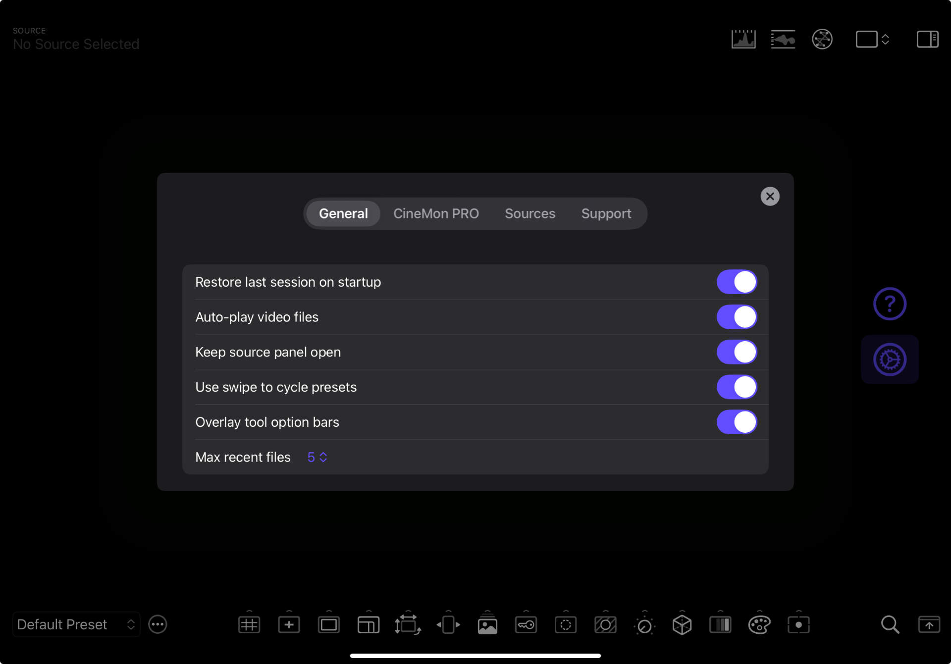 Settings General