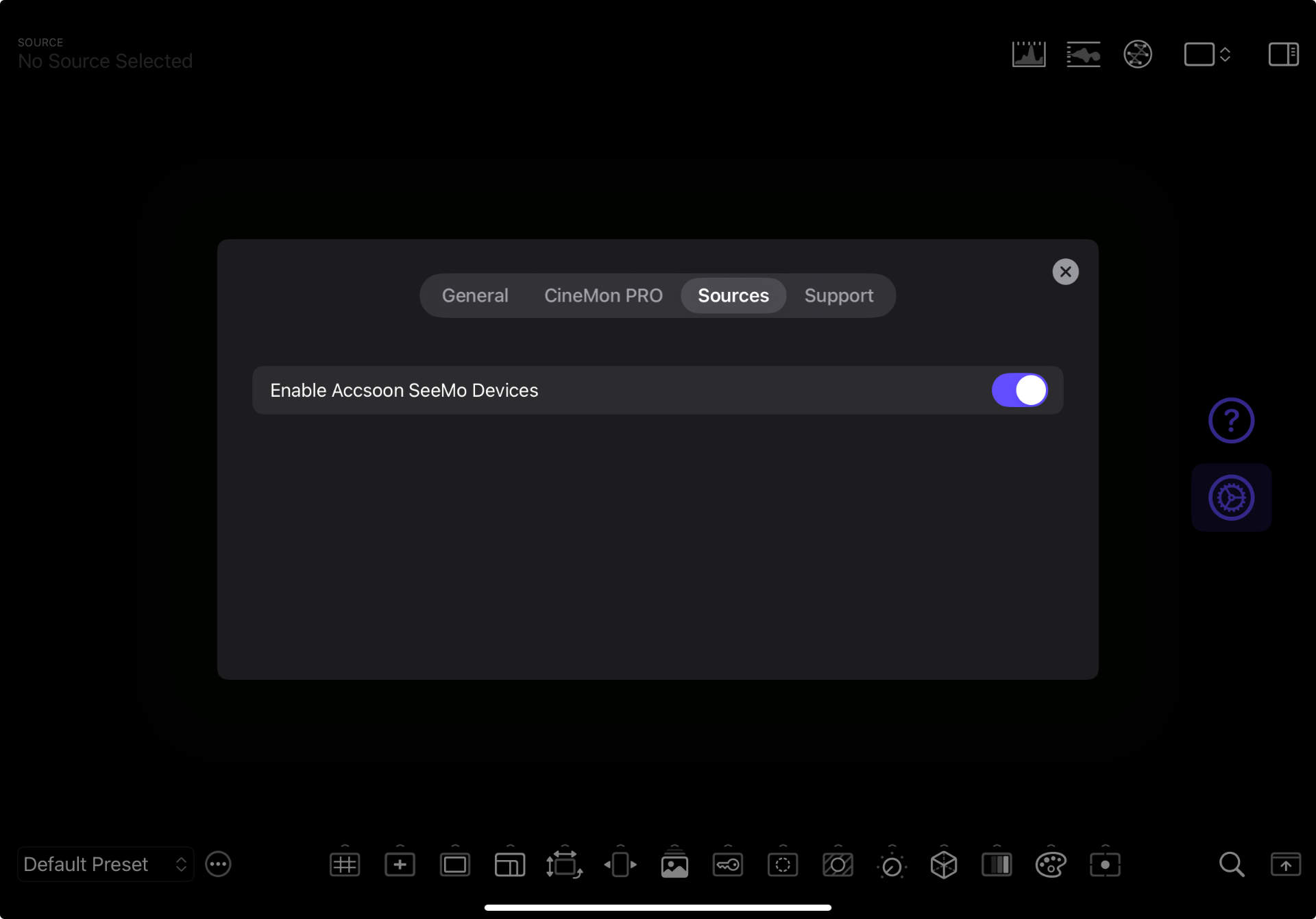 Settings Sources