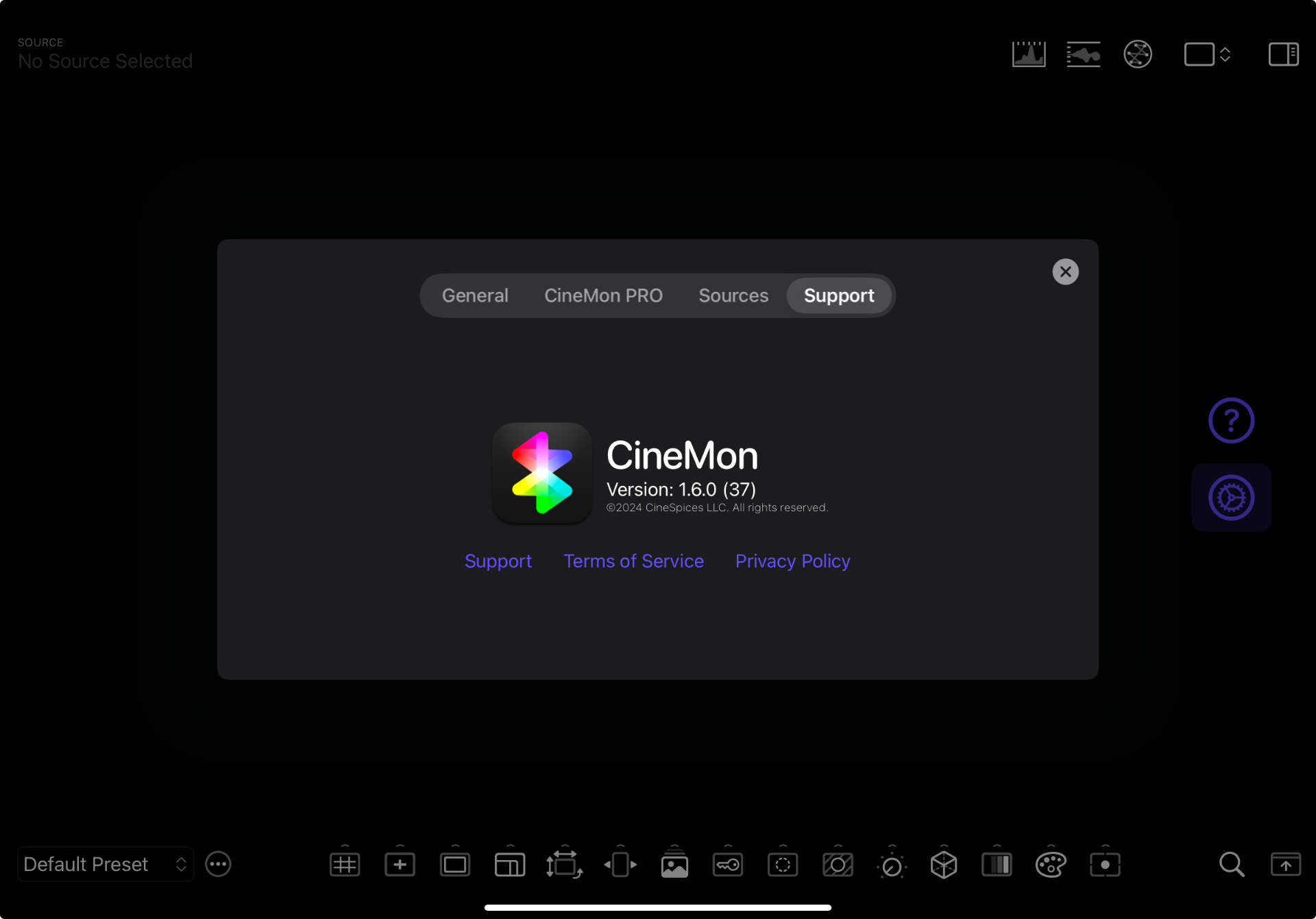 Settings Support
